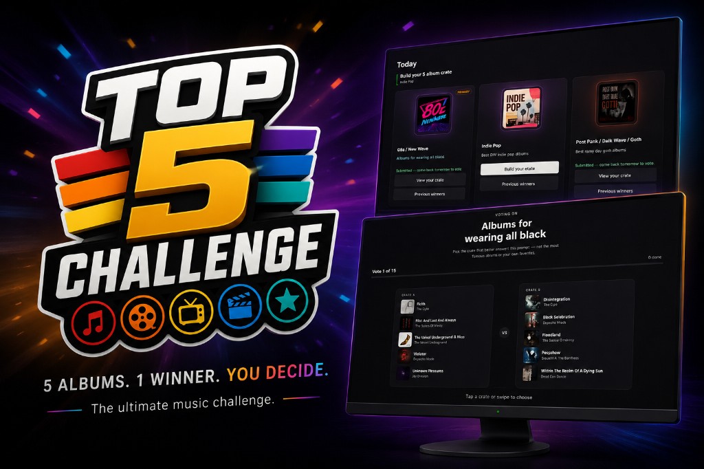 Top 5 Challenge — crate builder and head-to-head voting